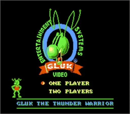 Cartucho de juego Gluk The Thunder Warrior para consola NES