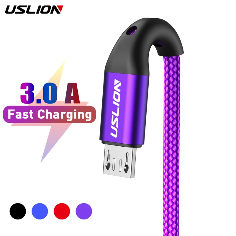 USLION cable Micro USB de carga rápida 3 metros