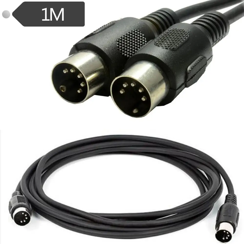 Cable Midi de 5M, 3M, 2M, 5 Din, enchufe macho a macho, Cables Midi con carcasa de conector moldeada, Compatible con Teclado de Piano - imagen 4