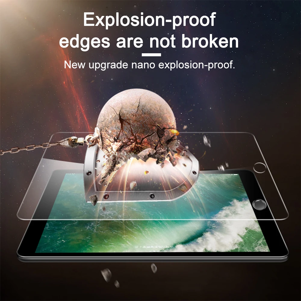 Protector de pantalla de vidrio templado para iPad 2018 Pro 9,7 11 10,5 de 10,2/2019/aire 1 1/2 iPad 2 3/4/iPad Mini 4 3 2 5 2019 3 9H de la película - imagen 3