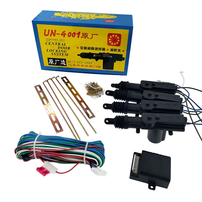 Sistema de bloqueo centralizado Universal para coche, motor de 12V cc 12V, 2 líneas, 5 líneas, motor de bloqueo de puerta + soporte de montaje