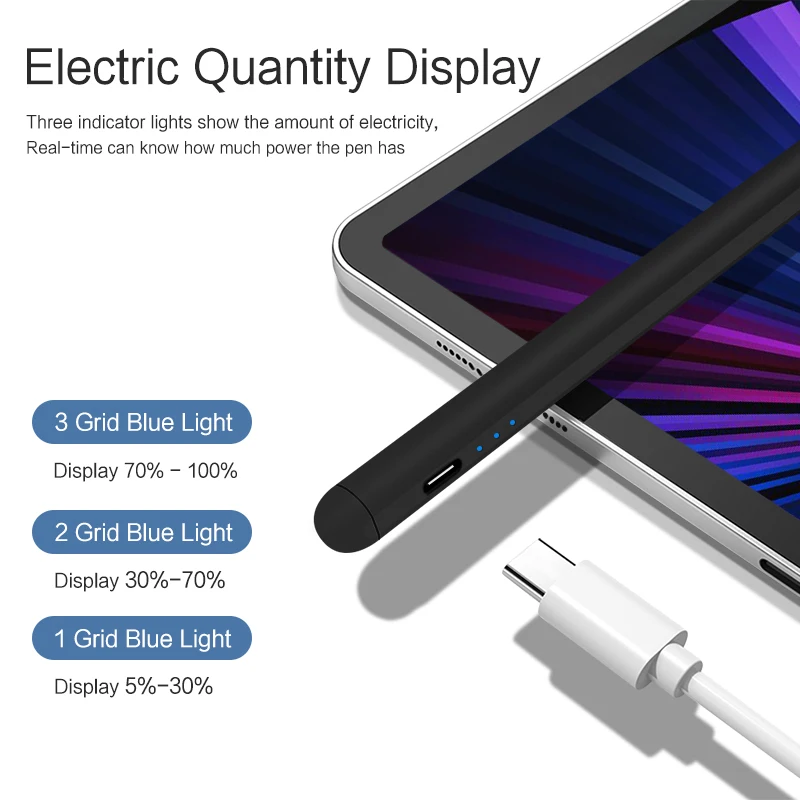 Para lápiz iPad con rechazo de palma inclinable, lápiz óptico para iPad A16 Pro 11 12,9 Mini 6 7 Air 4 5 11 13 7/8/9th 10th 11th Gen Pen - imagen 4