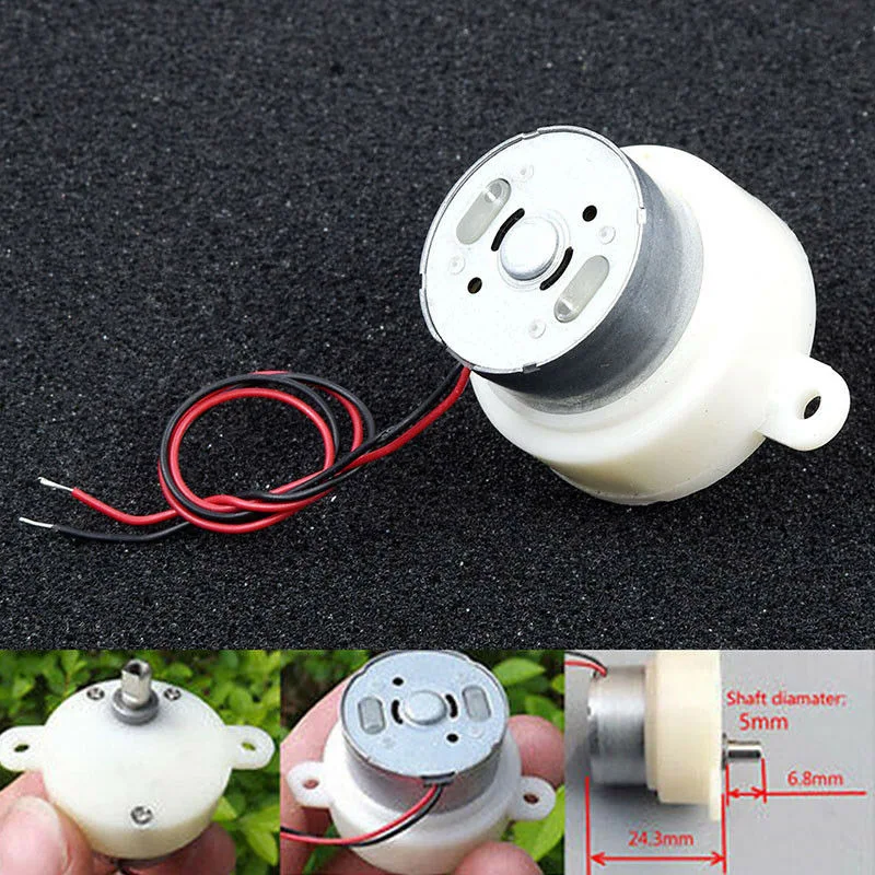 Mini Motor de engranajes de plástico de alta estabilidad, 3-9V CC, Micro Motor de engranaje de baja velocidad, accesorios de repuesto de caja de cambios de plástico - imagen 3