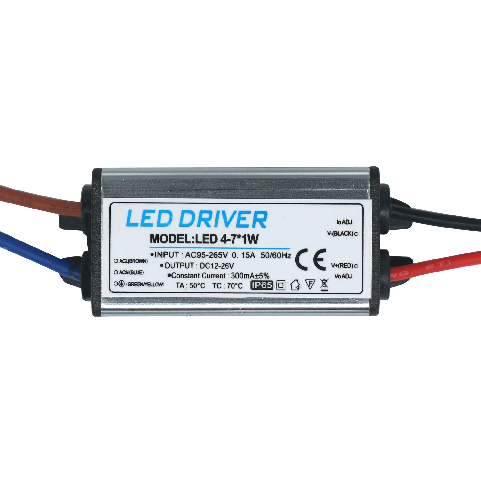 Controlador LED impermeable para Panel de luz, adaptador de transformador, fuente de alimentación de piezas de 300mA, 25-36W, 18-24W, 8-12W, 4-7W, 1-3W, 1 AC85V-265V - imagen 4