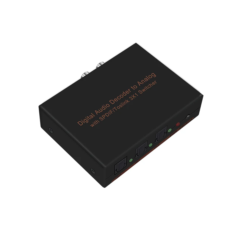 Conmutadores de Audio ópticos digitales SPDIF/TosLink 3x1 con adaptador de interruptor óptico interruptor TosLink óptico digital para DVD - imagen 5