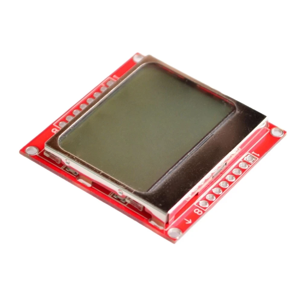 Módulo de pantalla LCD para electrónica inteligente, adaptador de retroiluminación blanca, PCB 84x48, 84x84, Nokia 5110, pantalla para Arduino - imagen 3
