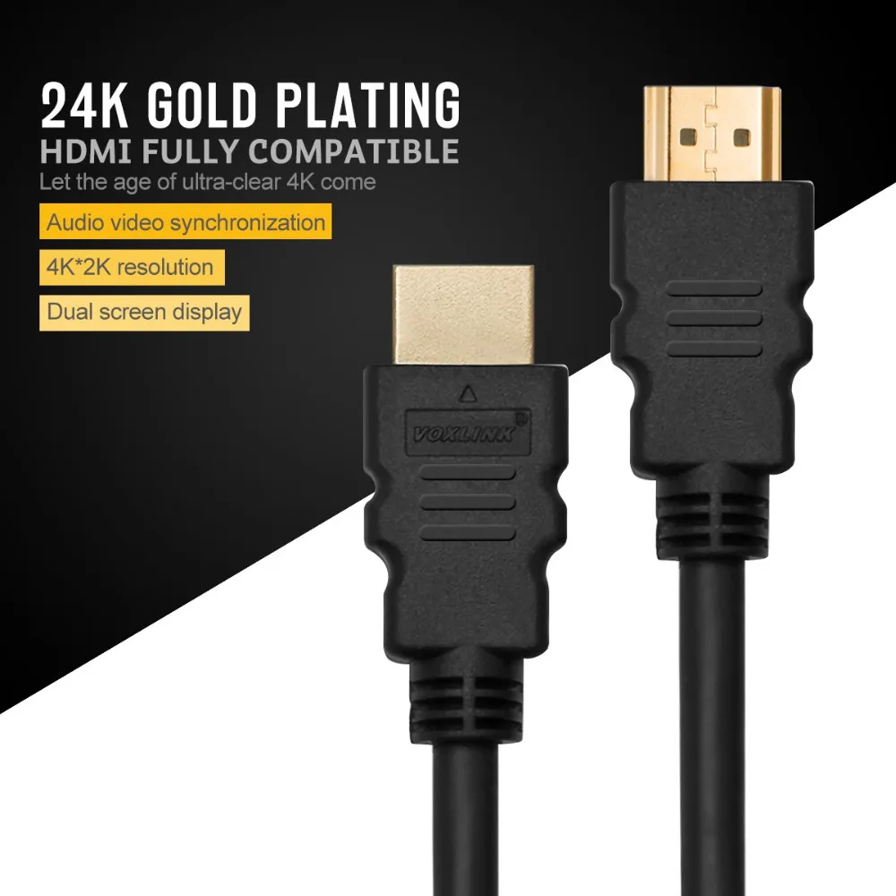 Cables de vídeo compatibles con HDMI, Cable 3D chapado en oro 1,4 4K 1080P para conmutador divisor HDTV, 0,3 m, 1m, 1,5m, Cable HDMI a HDMI - imagen 2