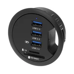 HUB USB 3.0 con Cargador, Audio Estéreo y Lector de Tarjetas SD