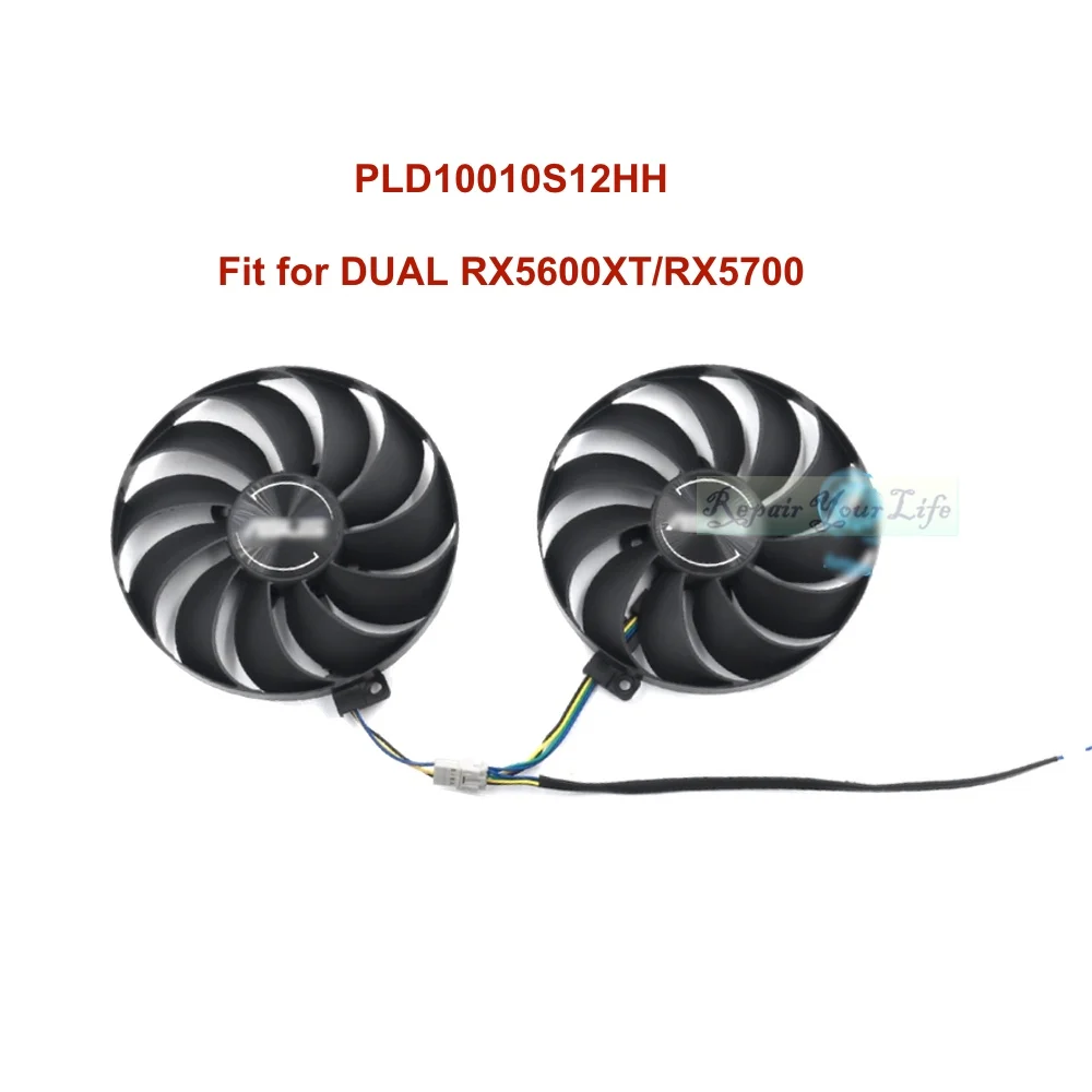 Ventilador de tarjeta gráfica de 95MM para ASUS DUAL RX5500XT RX5600 PC GPU Cooling Cooler T129215SU PLD10010S12HH FDC10U12S9-C DC12V 4Pin nuevo - imagen 5