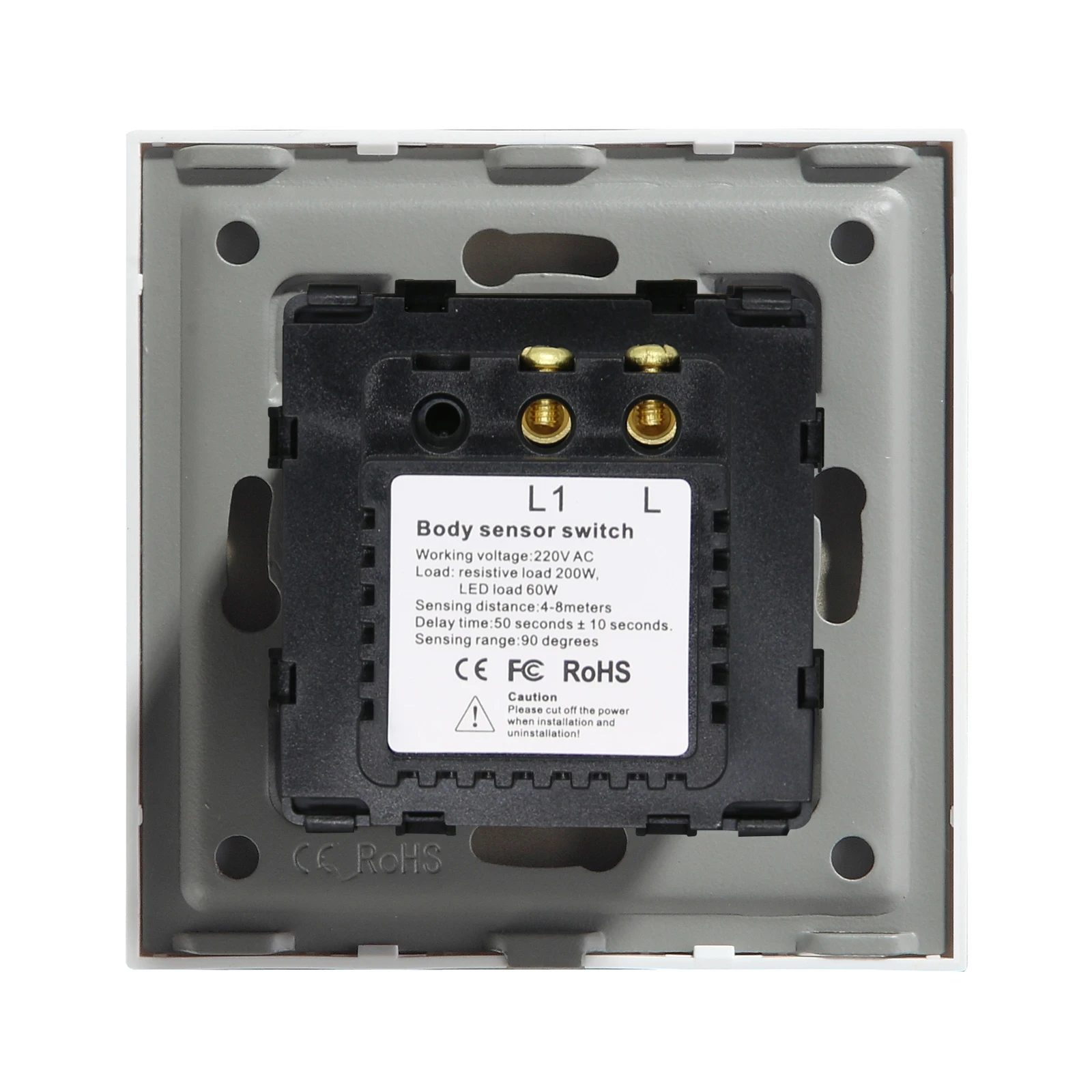 BSEED cuerpo PIR Sensor de movimiento por infrarrojos interruptor lámpara Led interruptor de pared interruptor de encendido y apagado automático estándar de la UE 220V AC marco de vidrio - imagen 5