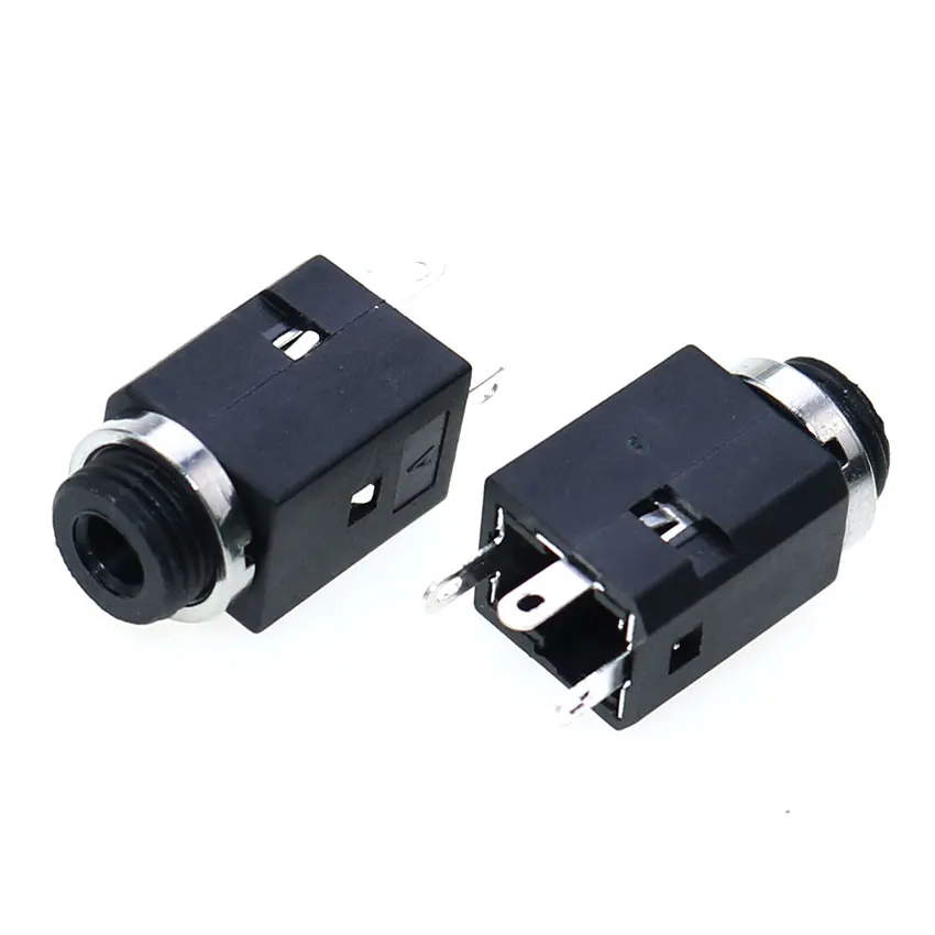 Conector de Audio para auriculares, conector cilíndrico de 5 piezas, 3,5mm, estéreo, PJ341, 301, 376M, 301M, 325M, hembra, con tornillo 3,5, PJ-324 - imagen 2