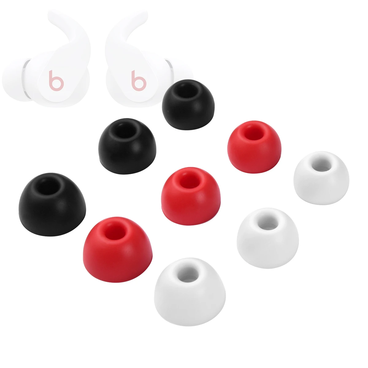 6 uds almohadillas de silicona para Beats Fit Pro auriculares compatibles con auriculares inalámbricos TWS auriculares antideslizantes tapones para los oídos