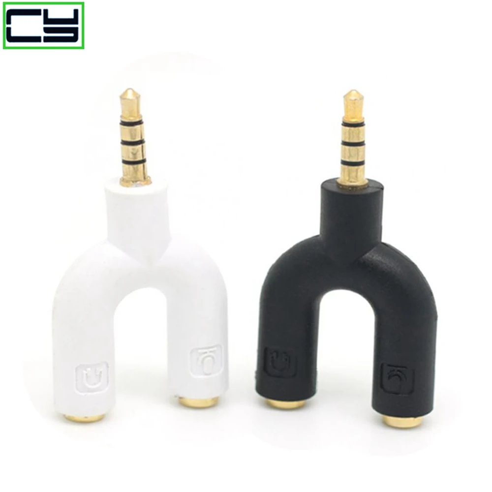 Divisor Y estéreo de 3,5 mm Audio macho a 2 hembra micrófono auriculares adaptador de enchufe nuevo - imagen 2