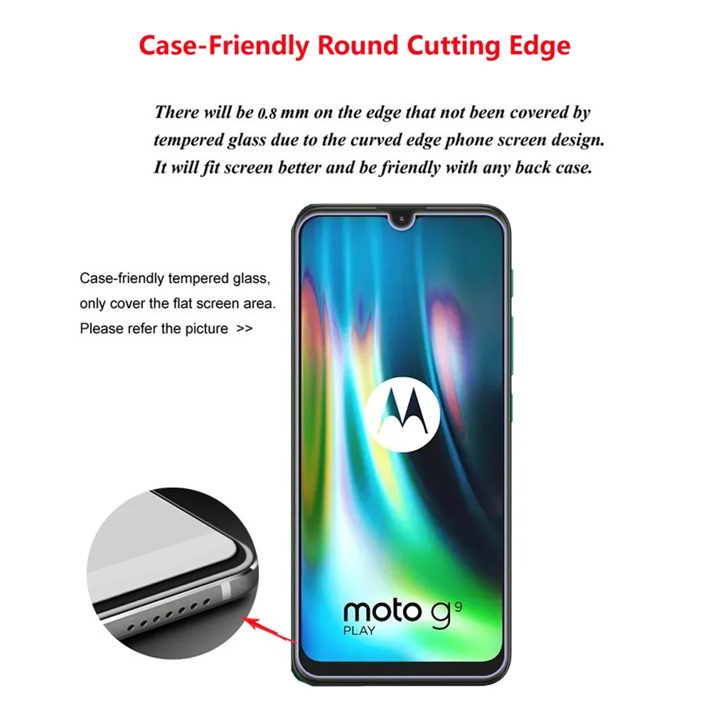 3 uds vidrio templado para Motorola Moto G9 Play Power Protector de pantalla vidrio templado Protector para Motorola Moto G9 Plus película - imagen 4