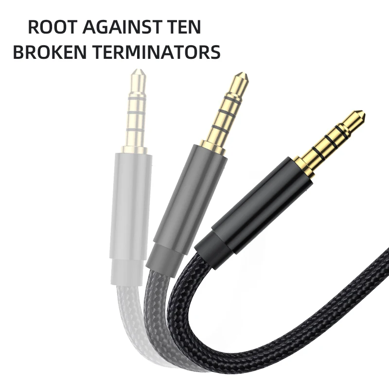 Cable de extensión de Audio para Huawei P20 Lite, conector auxiliar estéreo de 3,5mm para auriculares, Xiaomi Redmi 5 Plus y PC, kebss Jack de 3,5mm - imagen 4