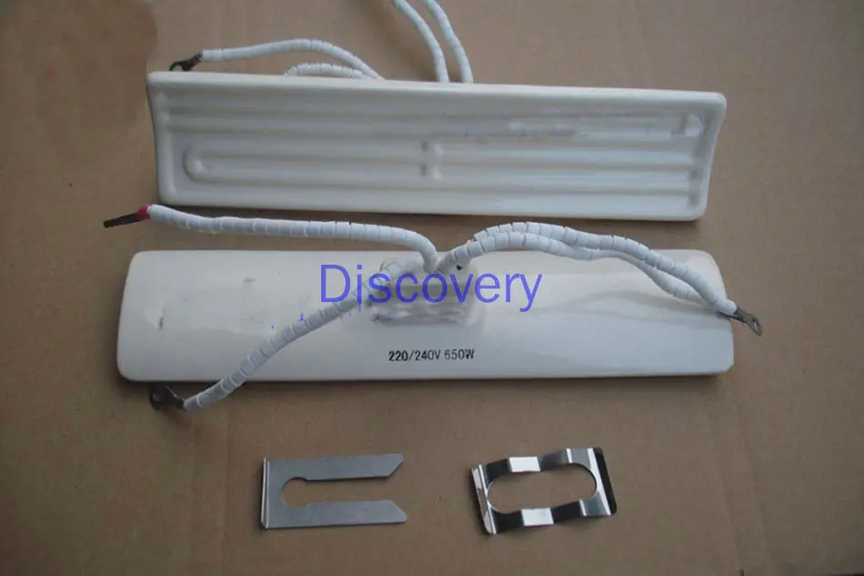 Calentador cerámico infrarrojo lejano, placa calefactora, 245mm x 60mm, con cable termopar - imagen 2