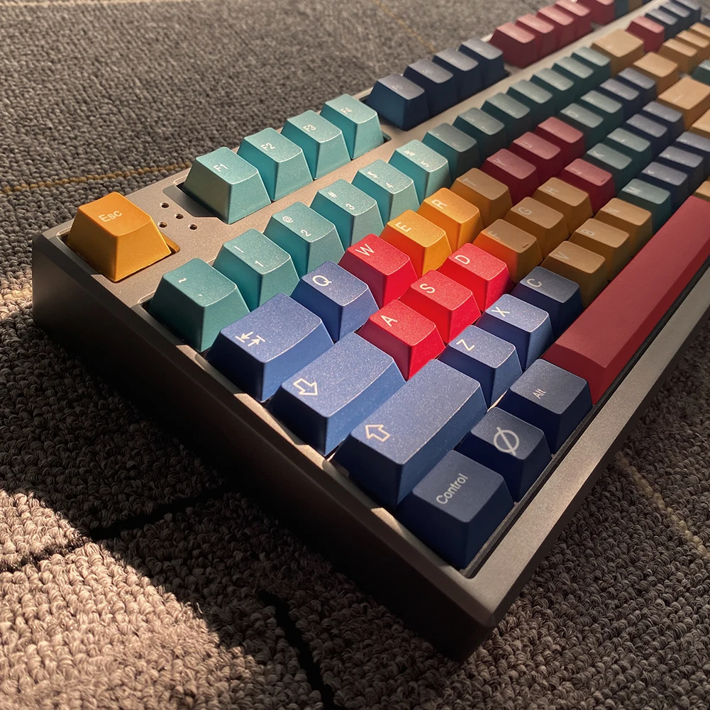 Paneles de GMK-KEY, juego de teclas pbt de perfil para interruptores Cherry MX dz60 Gk61 sk61 TKL87, tapa de tecla de sublimación de tinte, 133 teclas - imagen 3