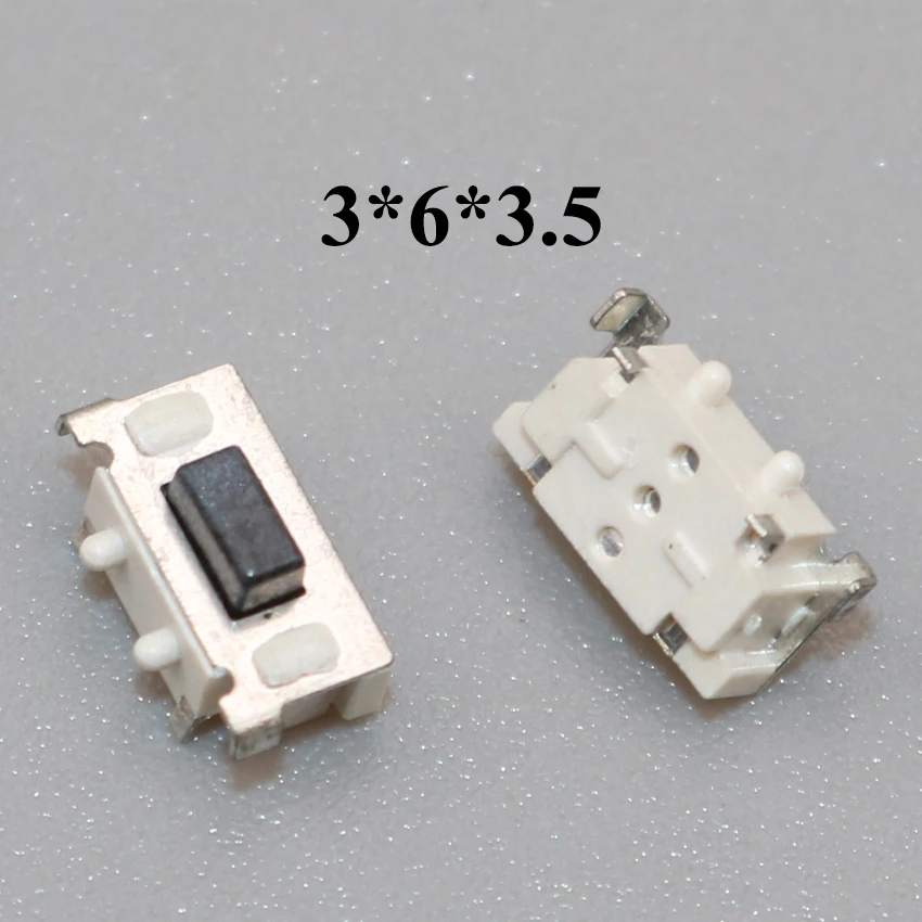 Interruptor táctil de 100 piezas, 3x6, 3x4, 4x4 SMD, 2 pines, 4 pines, Micro interruptor táctil 3x4x2, 3x6x4,3, 3x6x2,5, 3x6, 3x6x3,5 4x4x4x4 1,6x3 - imagen 5