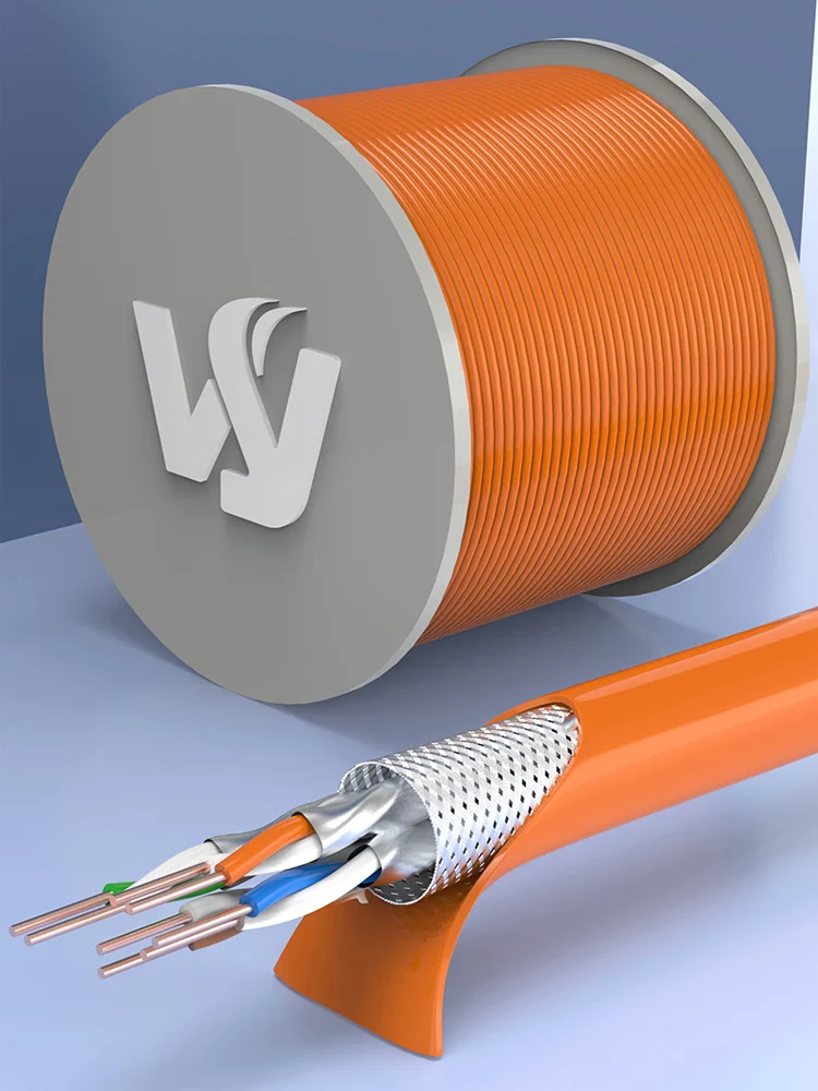 Cable Lan de red Linkwylan Gigabit Cat6 UTP FTP 10GBit Cat6A Cat7 SFTP Cable de instalación cables de cobre sin oxígeno interior LSZH - imagen 3