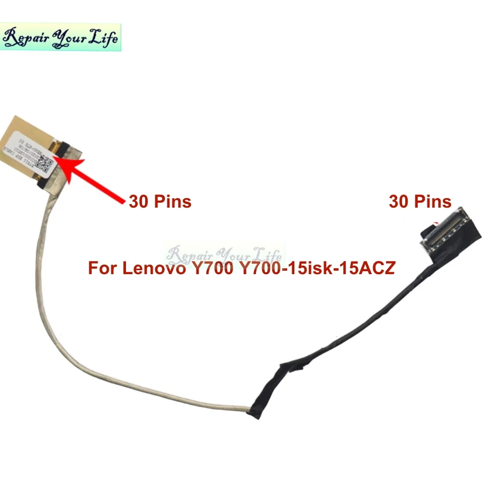 레노버 아이디어패드용 LCD LVDS 스크린 케이블, 비디오 커넥터, Y700-15 Y700-15ISK 5C10K28146, DC02001X510, BY510, BY511, EDP 케이블, 30 핀