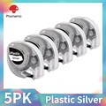 5PK Plastic Silver