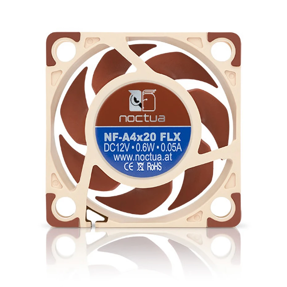 Noctua-ventilador de refrigeración de CPU, 40mm, 12V, 5V, PWM/FLX, radiador de chasis, reemplazo de ventiladores de caja, NF-A4x20 - imagen 2