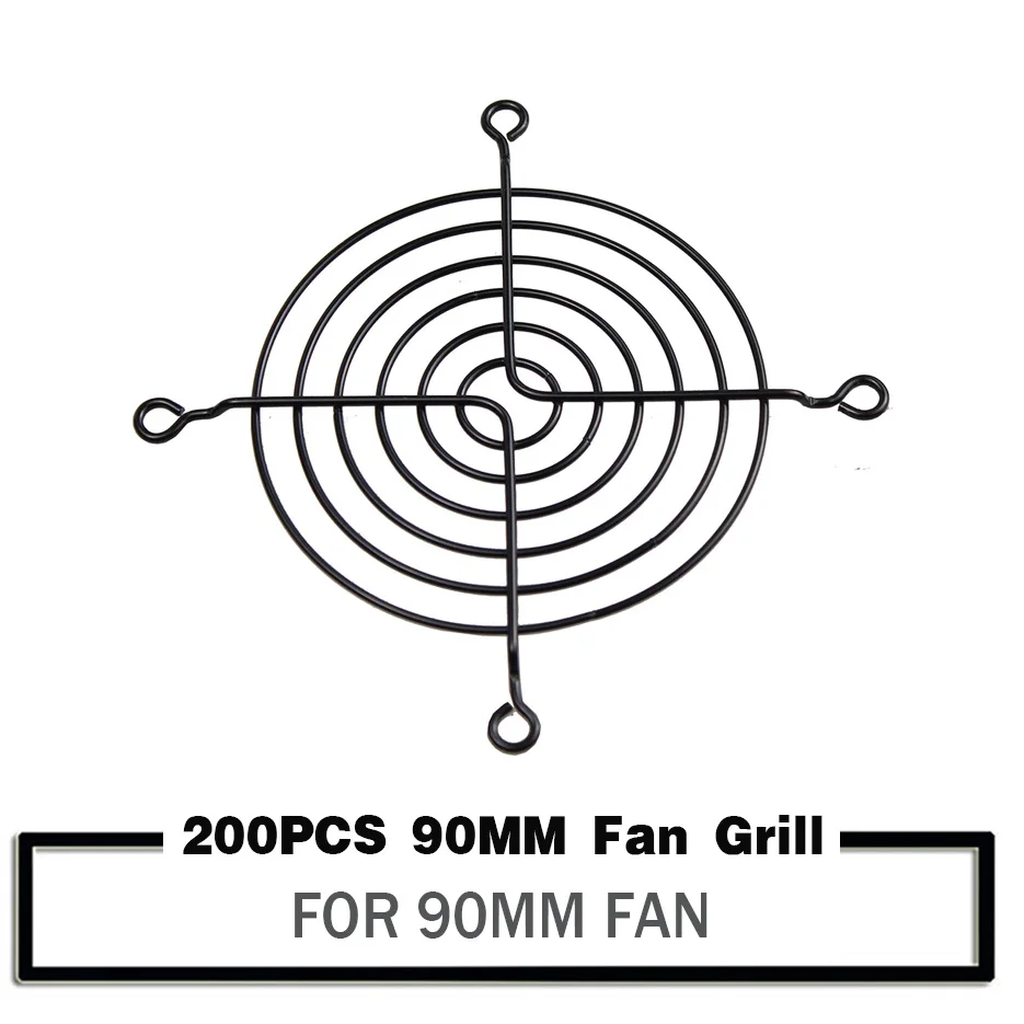 YOUNUON-rejilla de ventilador de 90x90mm, Protector de ventilador de dedo, 9cm, 90mm, 92mm, malla metálica, para ordenador, PC, portátil, 200 piezas