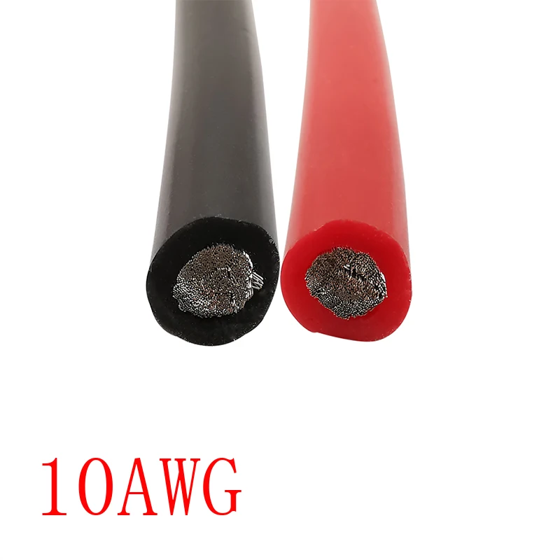 Cable eléctrico de silicona suave a prueba de calor, 1 metro, negro + 1 metro, rojo, 6, 8, 10, 12, 14, 16, 18, 20, 22, 24, 26, 28, 30 AWG - imagen 3