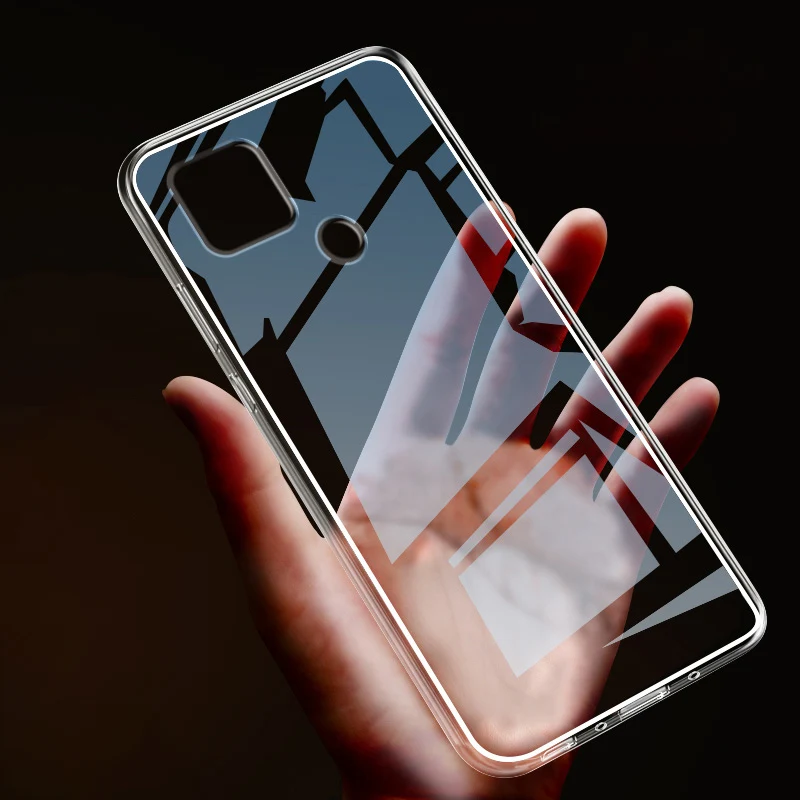 Funda trasera de silicona TPU para OPPO Realme, V3, V5, V15, 5G, versión Global, Funda transparente de Gel Realme V3