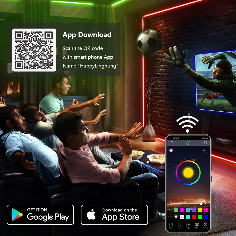 ColorRGB 5M-30M tira de luz LED RGB 5050 cinta Flexible fita tira de luz LED RGB cinta diodo aplicación de teléfono + control remoto - imagen 5