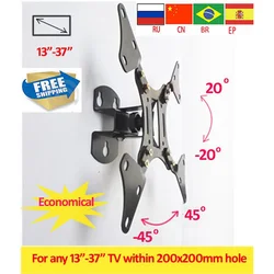 Soporte Pared TV Full Motion Giratorio 10-37" hasta 15kg