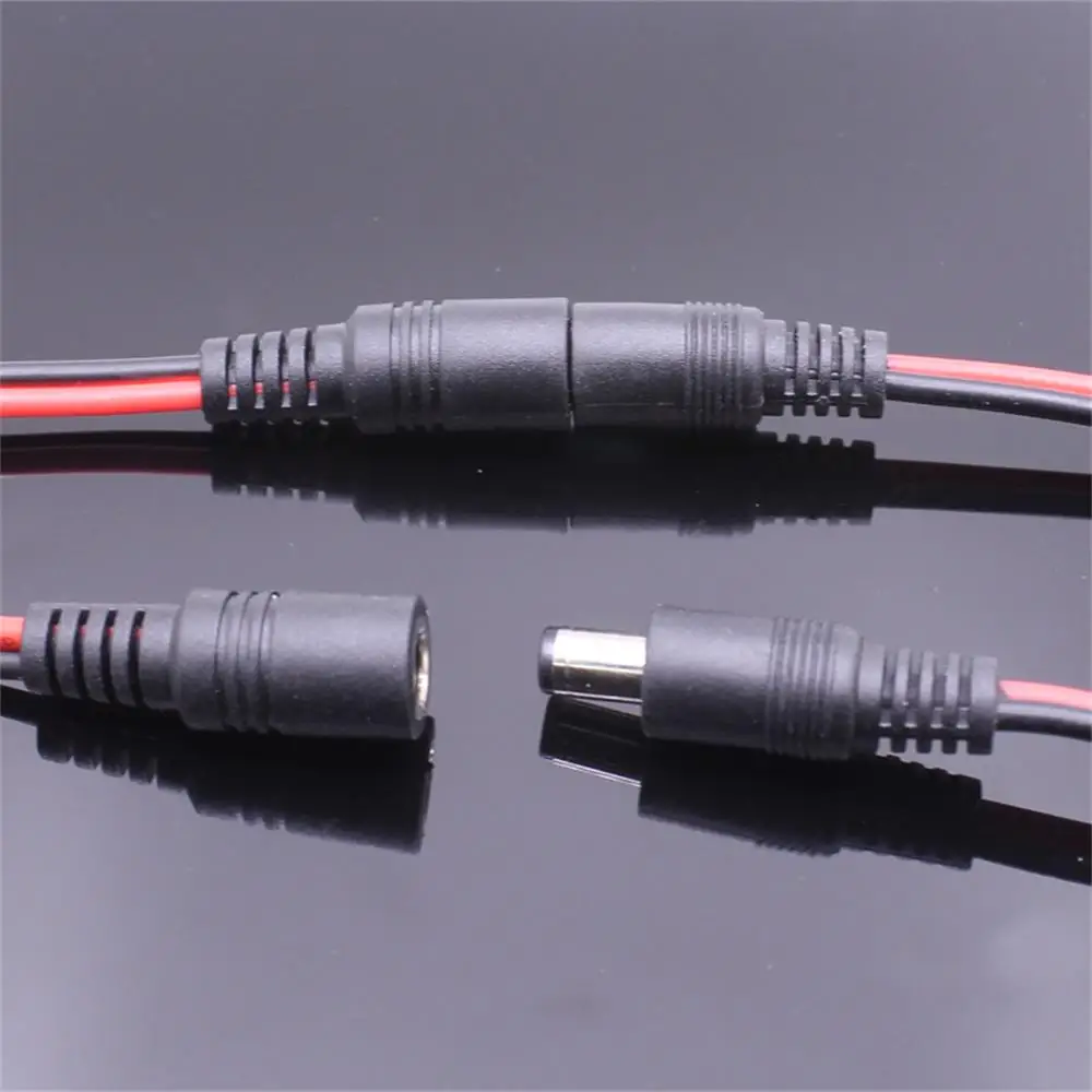 Conector de alimentación CC de alta calidad con cable DIY 16 AWG 5,5*2,5mm enchufe hembra y macho adaptador de enchufe DC12V-24V - imagen 2