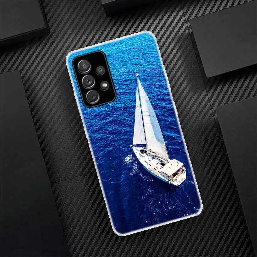 Funda de teléfono de silicona para barco de vela, carcasa para Samsung Galaxy A54, A52, A53, A14, A12, A13, A24, A22, A23, A34, A32, A33, A04S, A02S, A03S - imagen 3
