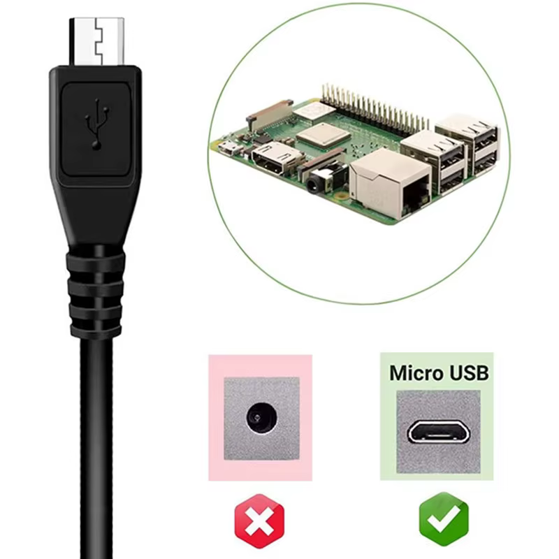 Cargador 5V 3A Micro USB con Interruptor para Raspberry Pi 3 - imagen 2