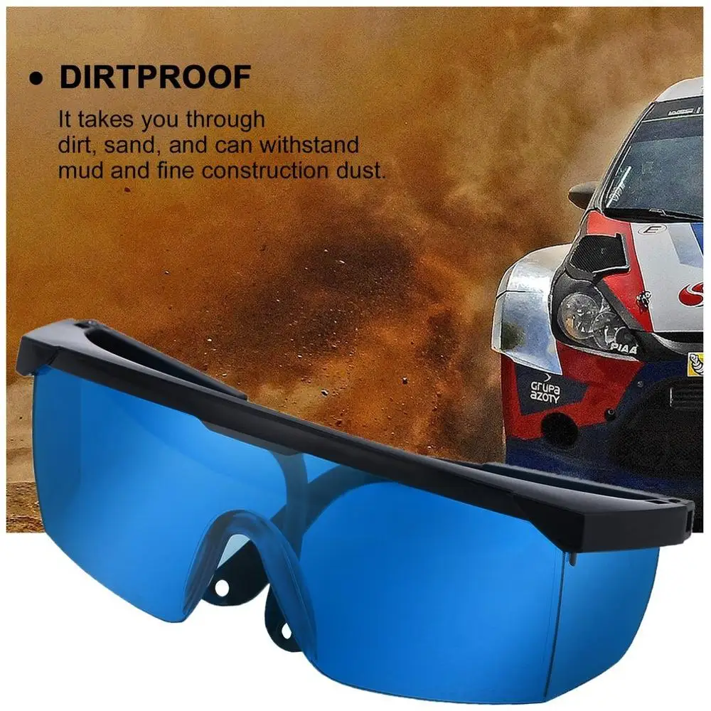 Gafas de seguridad láser para trabajo, lentes de protección redondas, resistentes al polvo, absorción, color violeta/Azul, 200-450/800-2000nm - imagen 3