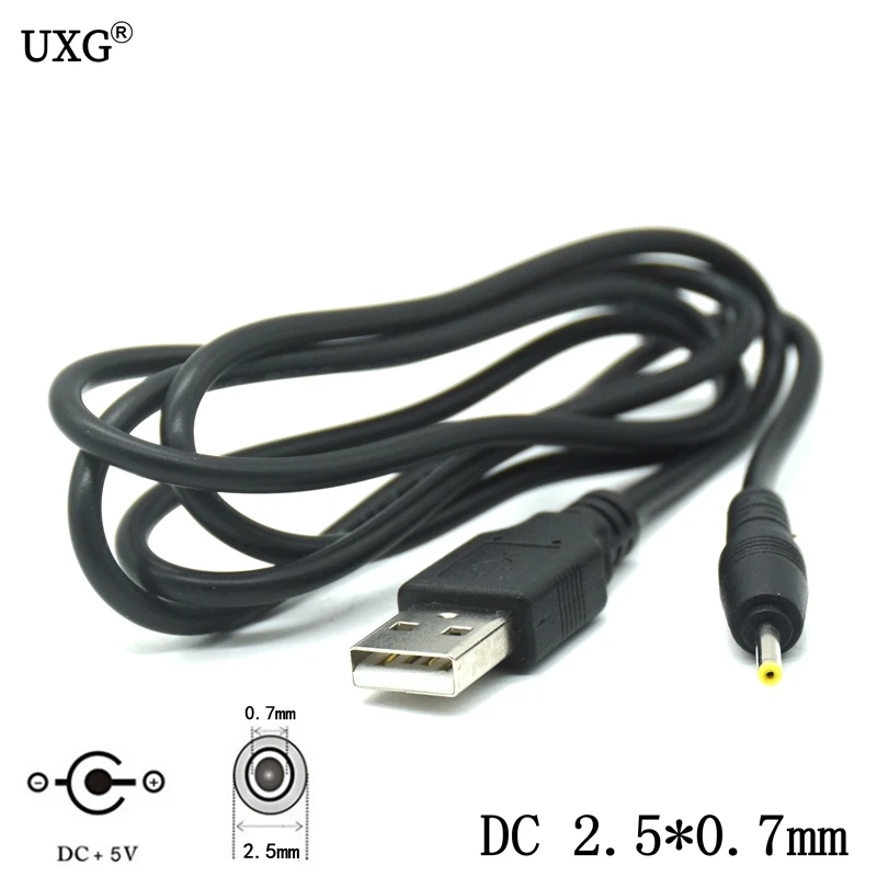 Enchufe de alimentación de CC de 90 grados, convertidor USB a 2,5*0,7 mmmm/DC 2,5x0,7mm, Conector de ángulo recto en forma de L con Cable conector - imagen 3