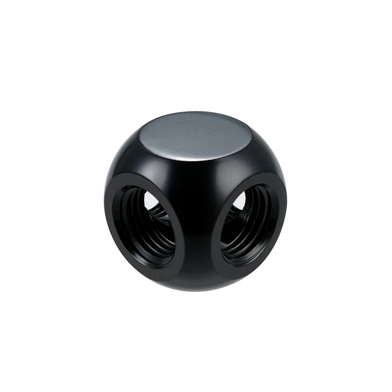 Barrow G1/4 "divisor de 4 vías, caja de PC Kit de refrigeración por agua accesorios de cobre accesorios cúbicos de 4 vías, negro blanco plata oro, TLFT4T-A01