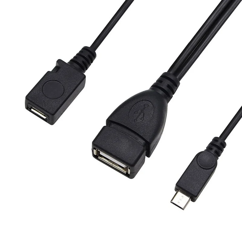 Conectado con fuente de alimentación externa, teléfono móvil, tableta, Micro USB, Cable de datos OTG de un punto y dos con puerto de alimentación - imagen 4