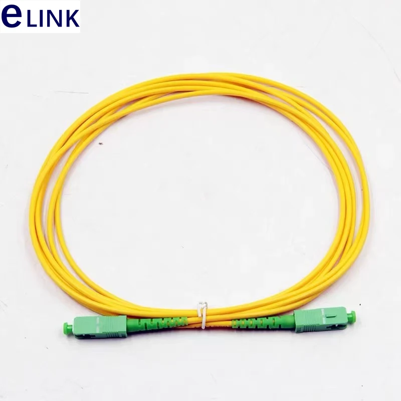 Cable de conexión de fibra óptica 1-50m SC APC-SC APC SX SM 3,0mm 2,0mm monomodo SC/APC-SC/APC puente de fibra óptica Simplex PVC ELINK - imagen 2