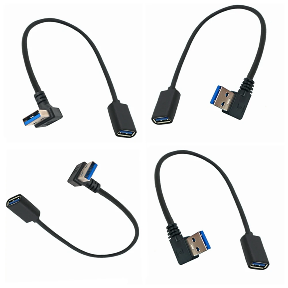 90 grados arriba, abajo, rechts y enlaces Ellenbogen Super Hohe Geschwindigkeit USB 3.0 Mijnnlichen Zu Weiblichen Kabel Verlängerung 30 - imagen 2