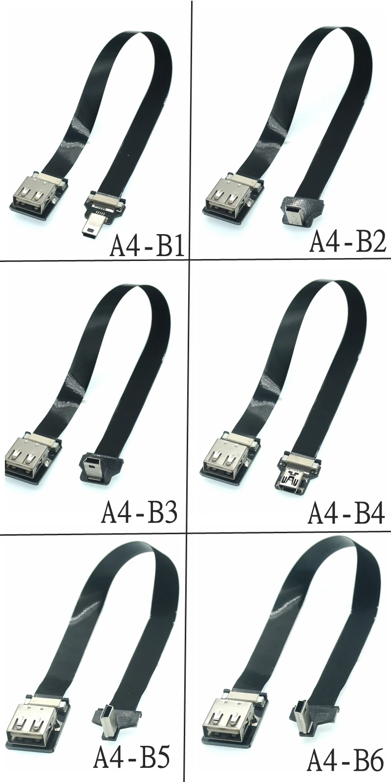 A4 FFC Micro tipo C USB-C FPV delgado plano suave flexible FPC carga AV Cable de fecha para monitor cardán de mano sin escobillas FPV - imagen 3