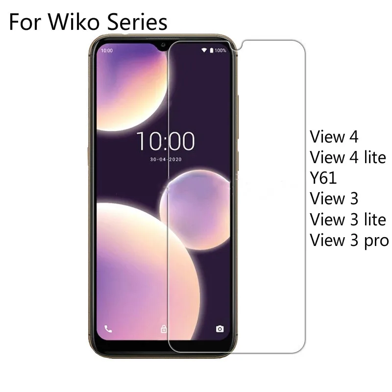 Protector de pantalla de vidrio templado, película protectora para Wiko View 4 Lite View 4 Y61, 2.5D 9H, Wiko View 3 Lite Pro, 2 piezas