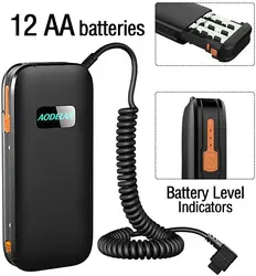 AODELAN Batería Externa para Flash Canon Speedlite – Banco Energía