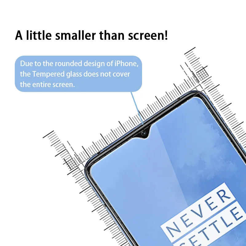 ¡3 piezas! Película de vidrio protector 9H para Oneplus Nord N100 N10 5G, protectores de pantalla para Oneplus 8T 7T 7 6T 6 5T 5 3 T 3, Transparencia - imagen 4