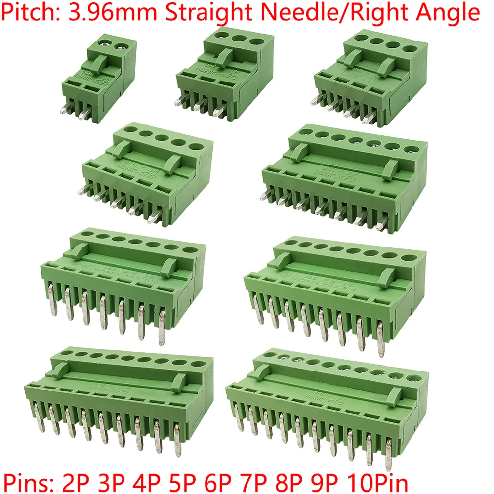 5 pares KF2EDG 15EDG 3,5mm/3,81mm/3,96mm/5,08mm PCB conector de bloque de terminales de tornillo conector de pines enchufe de ángulo recto/derecho 2-12 pines - imagen 4