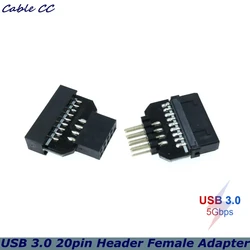 Adaptador USB 3.0 a 2.0 Frontal 19/20 a 9 Pines Placa Base