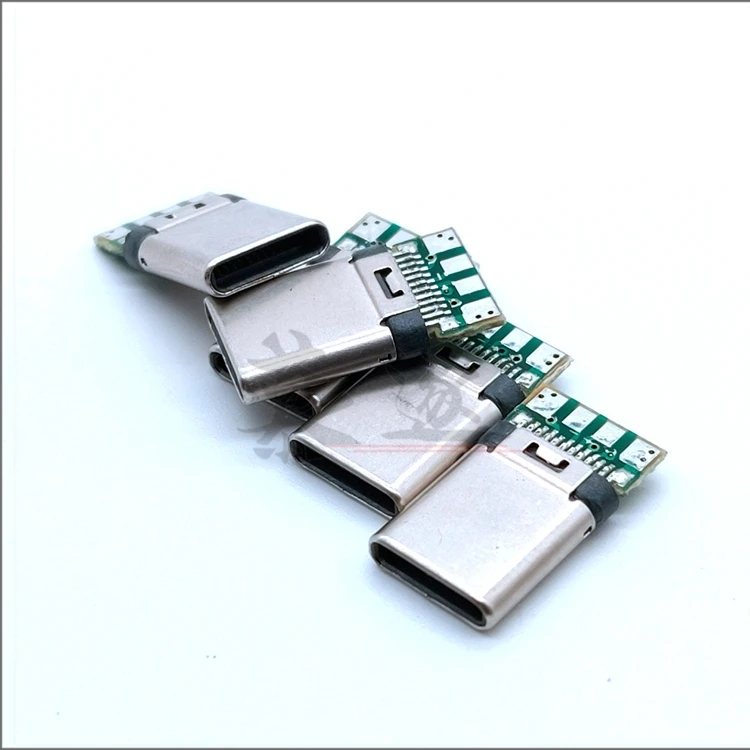 Conector macho de soldadura USB 3,1, conector tipo C con placa PCB, terminales de línea de datos para Android, USB-3 OTG, 1 - imagen 2