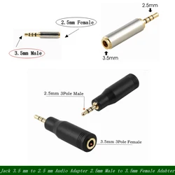 Adaptador Jack 2.5mm Macho a 3.5mm Hembra con Micrófono