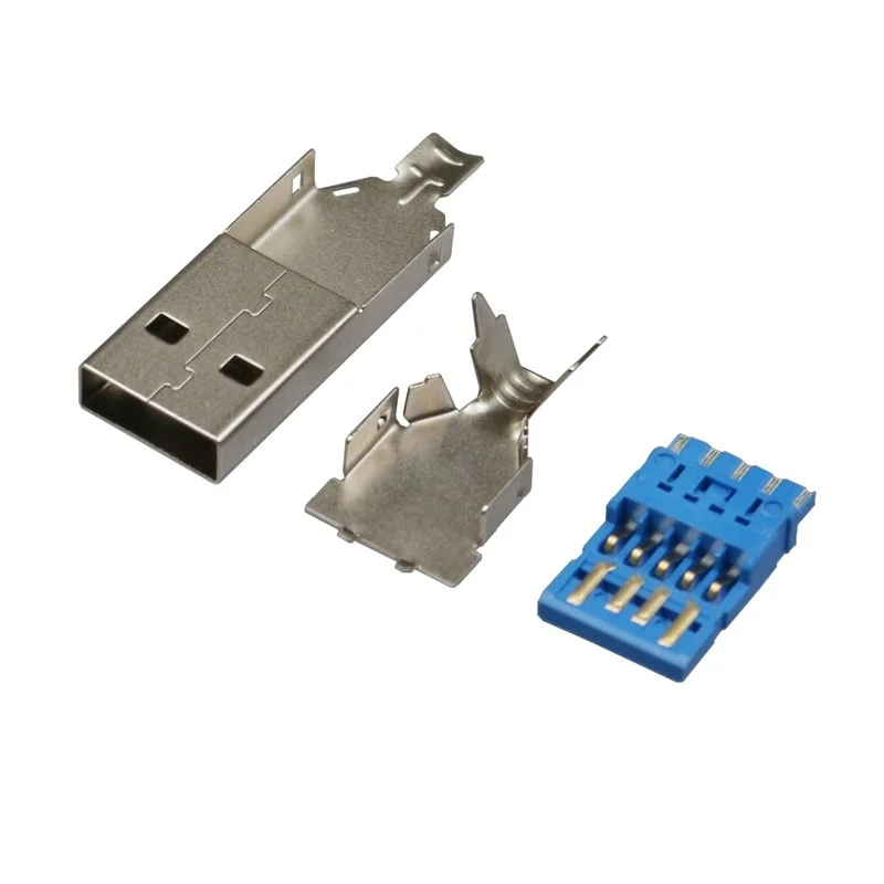 Conector macho USB 3,0, conector 3 en 1 para Cable USB 3,0, 10 unidades por lote - imagen 2