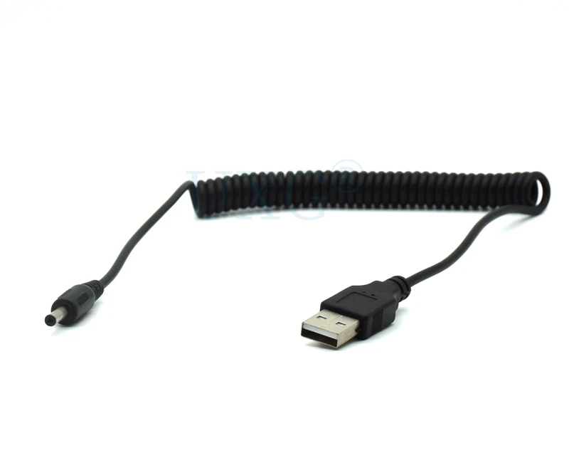 Cable USB a DC 3,5mm x 1,35mm Angular con Resorte 1m - imagen 4